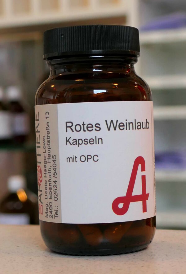 ROTES WEINLAUB KAPSELN