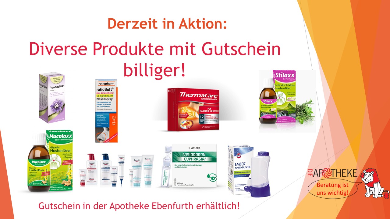 Abbildung zeigt Produkte die mit Gutschein billiger sind.