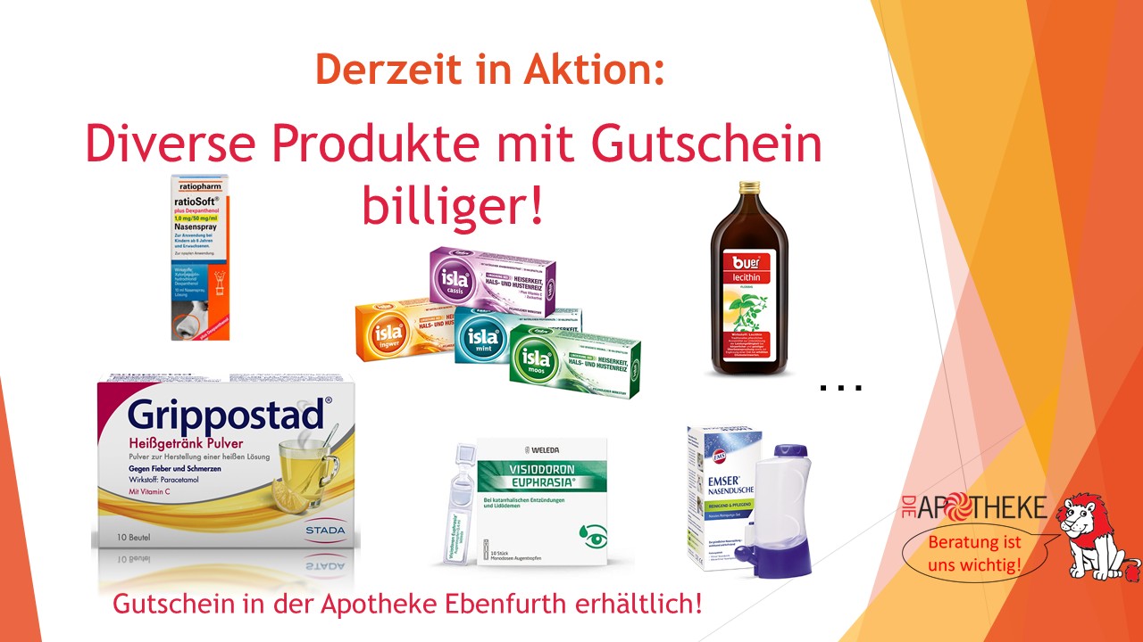 2025_12_gutscheine_apotheke_ebenfurth Abbildung zeigt Produkte bei denen ein Gutschein eine Rabattvergünstigung erziehlt